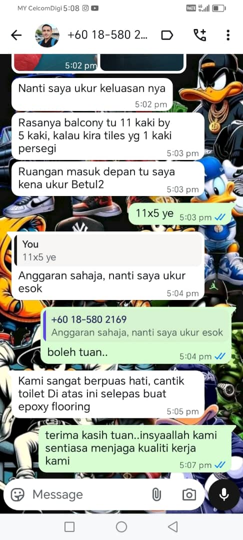 Testimoni WhatsApp pelanggan 5